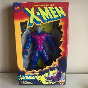 1995 Marvel X-Men Archangel II Deluxe Figure - Blue and Pink